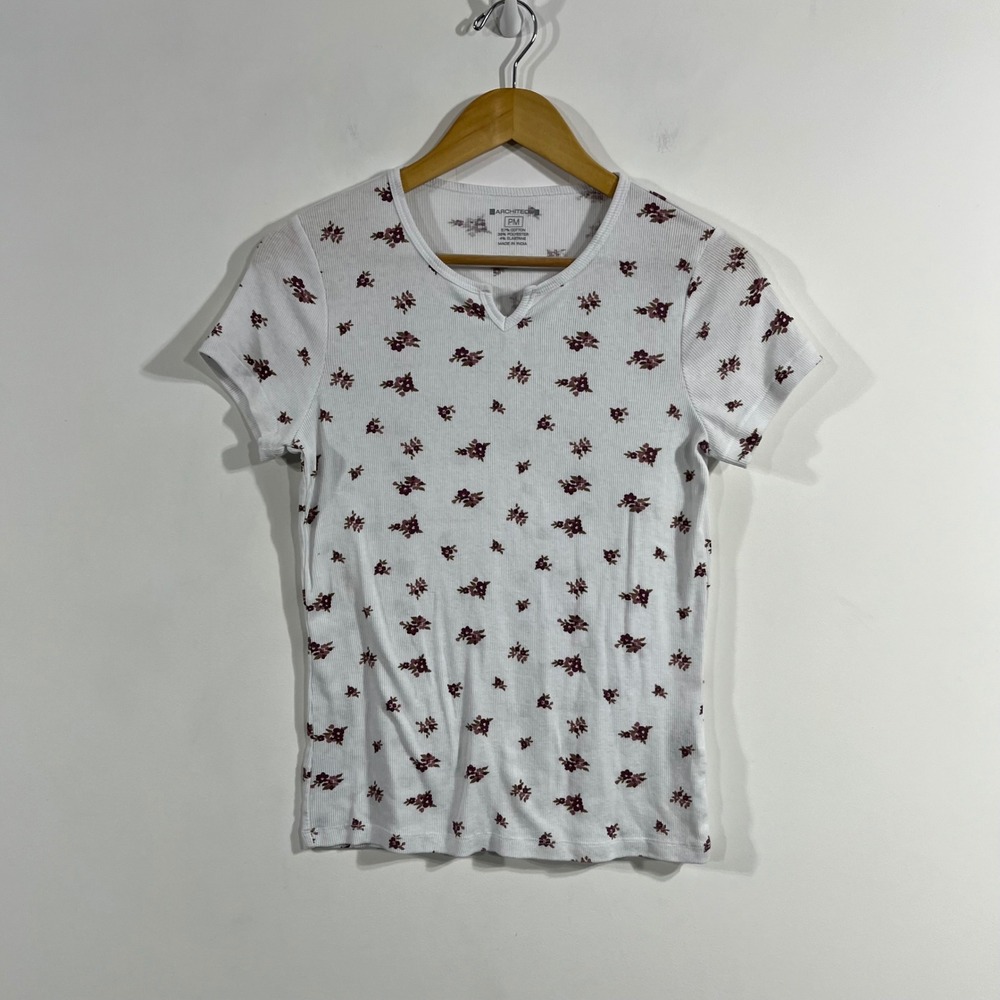Architect Granola Ditsy Floral Ribbed Boho‎ Y2K Top Cottagecore Womem Medium Pet